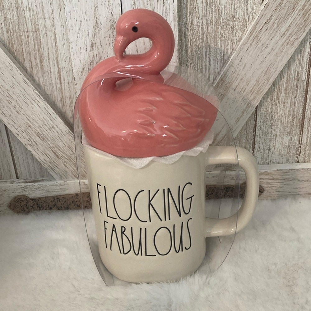 Rae Dunn  Flocking Fabulous with Flamingo Topper